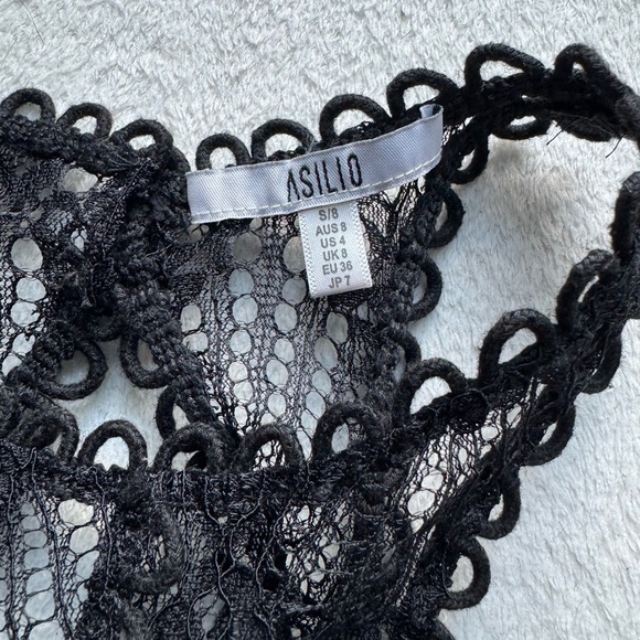 ASILIO black lace bodysuit small - Picture 5 of 8